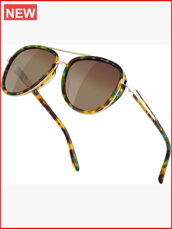 Polarized Sunglasses UV Protection Retro Mirrored Shades Acetate Frame Square